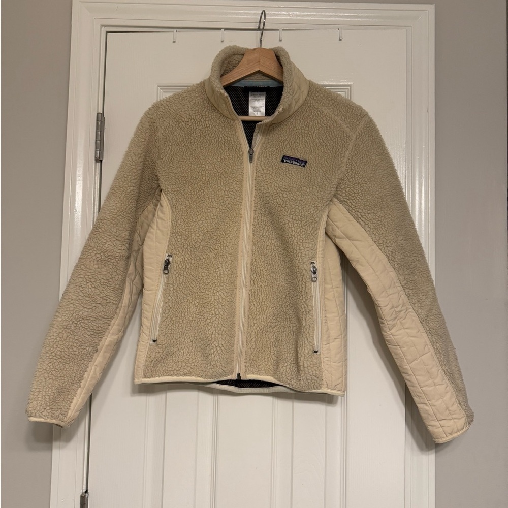 Patagonia Retro-X Fleece Deep Pile Sherpa Full Zip Jacket in Cream